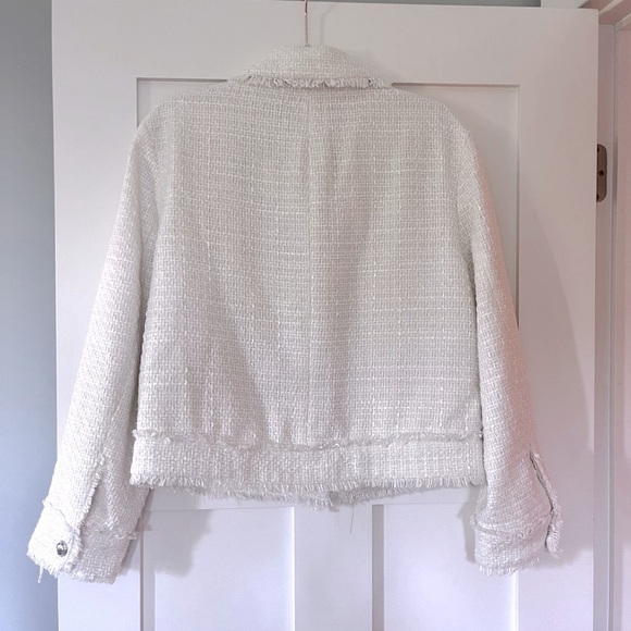 H&M Women Fringe-Trimmed Boucle Jacket - Picture 5 of 8